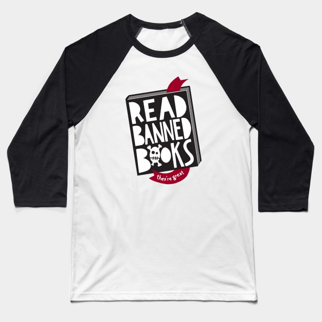 Read Banned Books Baseball T-Shirt by JCPhillipps